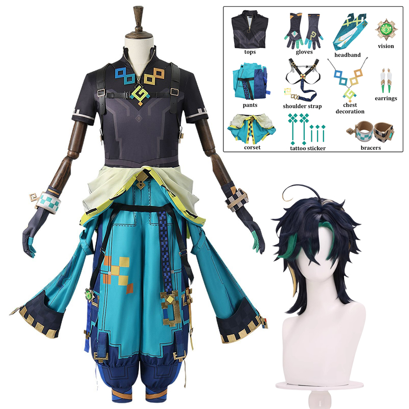 Party Games Groups - Kinich Cosplay Genshin Impact Kostium Peruka