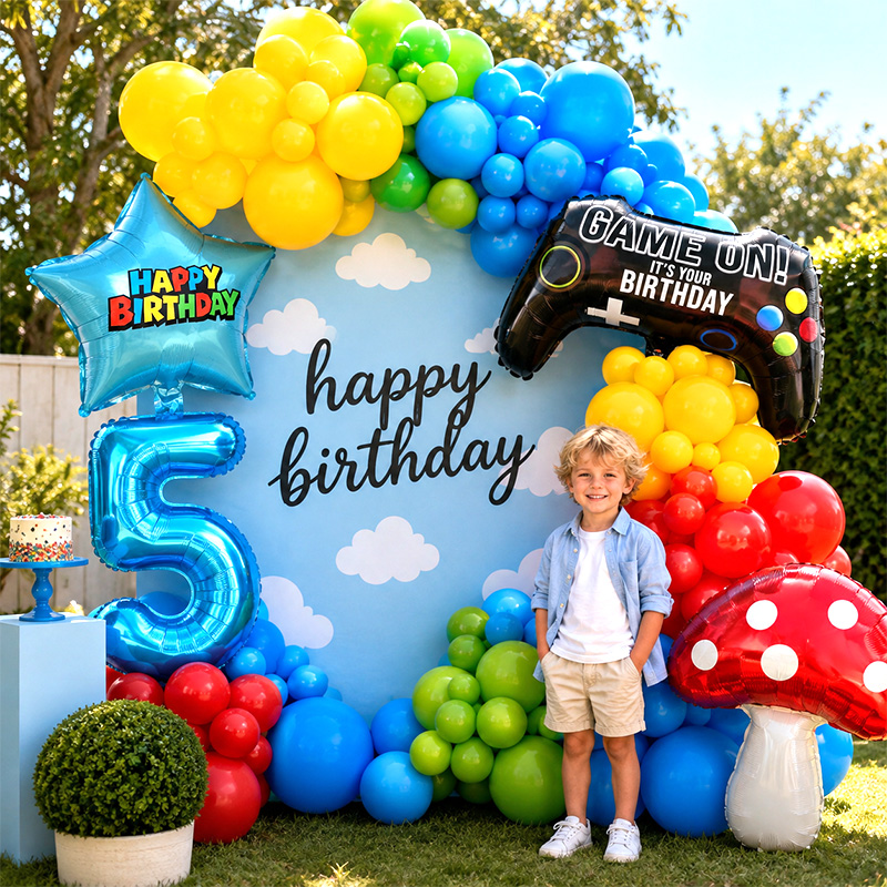Party Games Mario - Super Bors Boy Urodzinowy Bukiet Balonowy