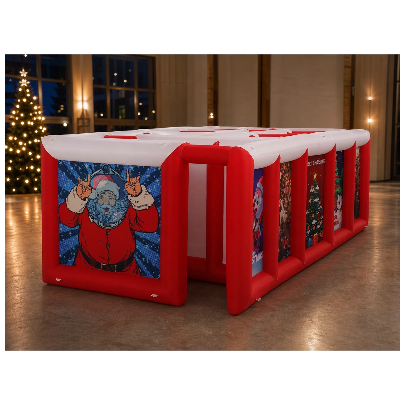 Duży czerwono-biały dmuchany l – Party Games Kids recenzja i cena