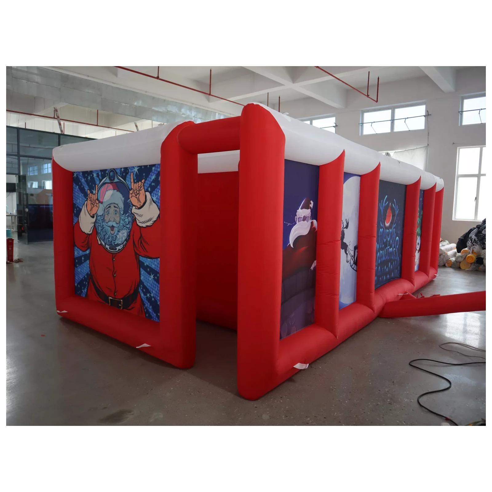 Duży czerwono-biały dmuchany l – Party Games Kids recenzja i cena